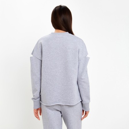 Women's sweatshirt with cuts MIST size 40-42, color gray-3