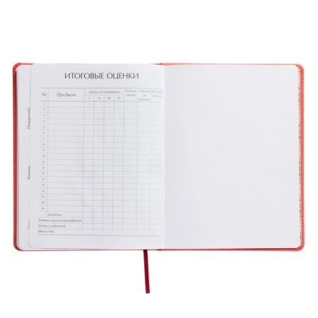 Universal diary for grades 1-11, 48 sheets, Velvet, solid cover, artificial leather, thermoting, liesse, coral-8