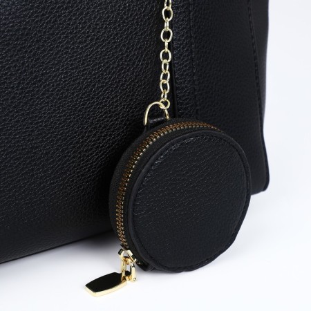 Bag Female Tout with zipper, black color-4
