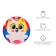 Children's ball zabiaka "cat", d = 22 cm, 60 g, red color