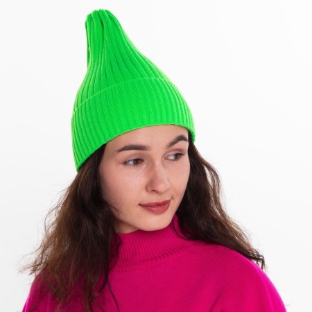 Female Winter hat, green color, size 52-56-1
