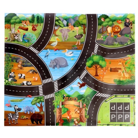 Game set "Zoo", 4 cars, rug-1
