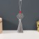 Suspension textiles, plastic "Knot of happiness and infinity" gray 8.5 cm