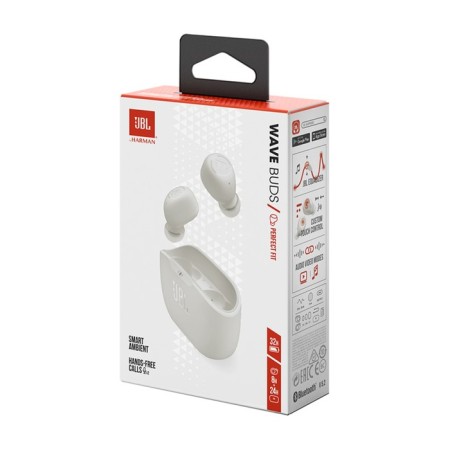 Enterrained JBL Wave Buds headset white wireless Bluetooth in the ear sink (JBLWBUDSWHT)-10