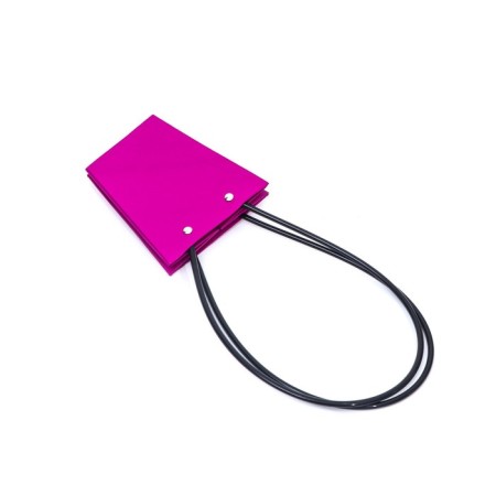 Fuchsia Fixia Bag, 12x12-8 x 8-12.5 cm-3