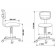 Armchair bureaucrat, gray, back mesh, CH-299/G/15-48