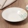 Deep plate ceramic "leaves", 20.5 cm, 550 ml, white color