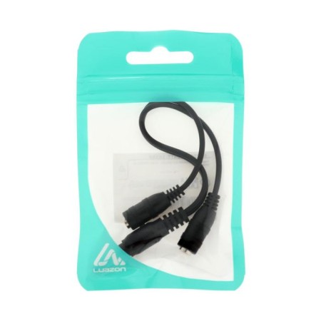 Luazon Jack 3.5 (M)-2xjack 3.5 (F), for 2 headphones, 0.1 m, black-2