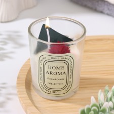 Aromatic candle in a glass 