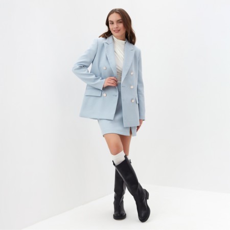 Jacket female double -breasted mist p. 42, blue/white-1