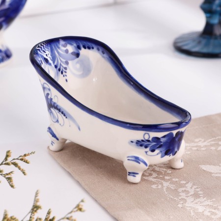 Foundation stand "Bath", Gzhel, Porcelain, 150 ml, 7x15 cm