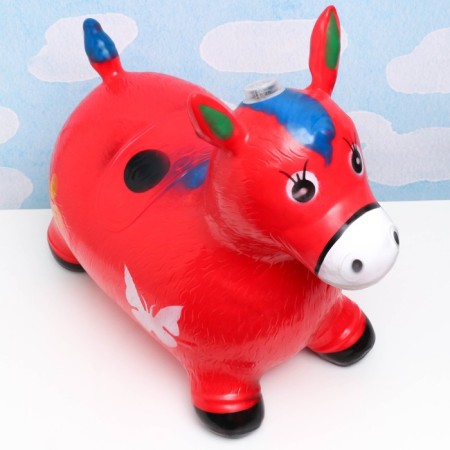 Toy - Children's "Musical Horse" Rubber inflatable, 50x30cm, red-2