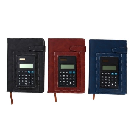 The diary is low, the PVC cover, A5, 140 sheets in the cage, with a rally, with a calculator, mix