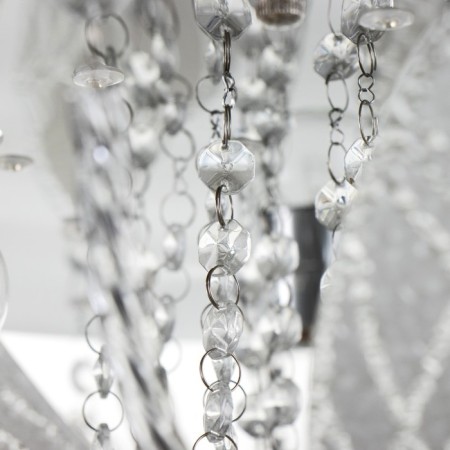 Svetogor chandelier "Drops" 5x60W E27 LED lighting chrome 50x50cm-11