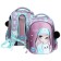 School backpack 37 x 28 x 13cm, ergonomic back, Across 557, + bag, pink