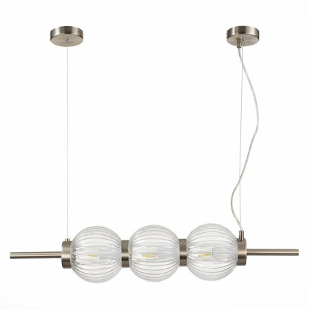 Suspension lamp ST LUCE. SL1155.113.03. Marena. 3x40 W, E14, 83x16.5 cm, Nickel color