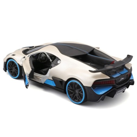 MASTO DIE-CAST BUGATTI Divo machine, opening doors, 1:24, white color with design-10