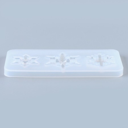 Form Silicone universal "Snowflake" 3 in 1, size: from 2.4 to 3 cm-4
