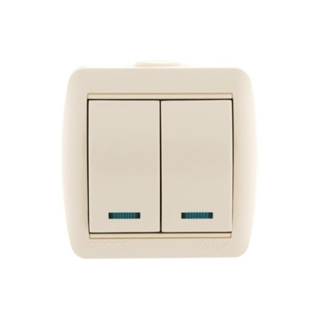 Switch Lezard 710-0300-112 NATA, OP, 10A, 2 keys, cream color