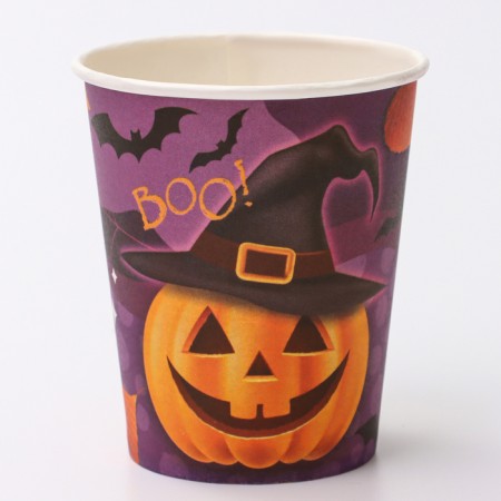 A single -single -paper glass "Funny pumpkin", 250 ml-1