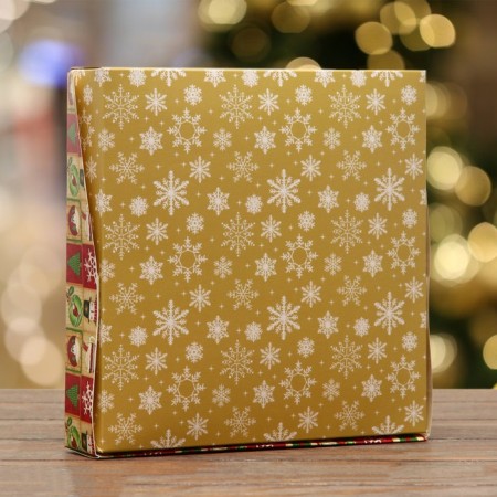 Folding box of "good holiday", 20 x 20 x 4 with a window-3