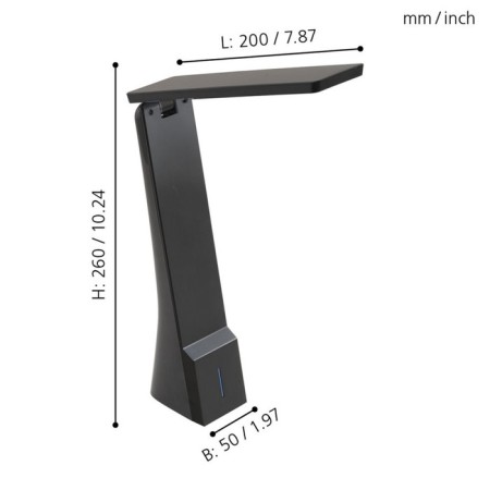 La Seca table lamp, 1x1.2W LED, 3000-5000K, 170LM, Black Color Black-1