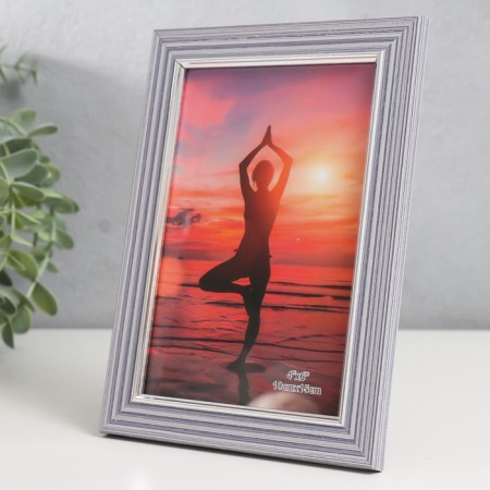 Photo frame plastic 10x15 cm "Elegy Lilac" Silver Inner stroke 17.2x12.2 cm-2