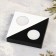 Gypsum pawing "Para", 11.2x11.2x2 cm, under a teaspoon, black and white