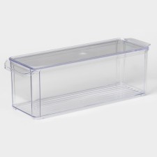 A container for a refrigerator with a lid IDEA, 10 × 30 × 10 cm, the color is transparent
