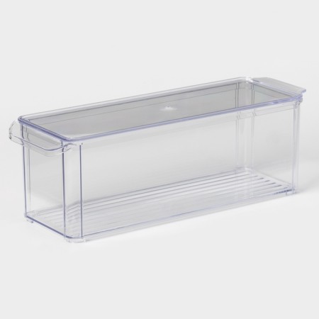 A container for a refrigerator with a lid IDEA, 10 × 30 × 10 cm, the color is transparent