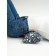 Pillow orthopedic roller with buckwheat luster, size 20x50 cm, print bunnies, blue color