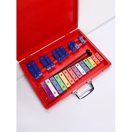 Musical tool Music Life, 25 tones, case, 2 sticks, red-1