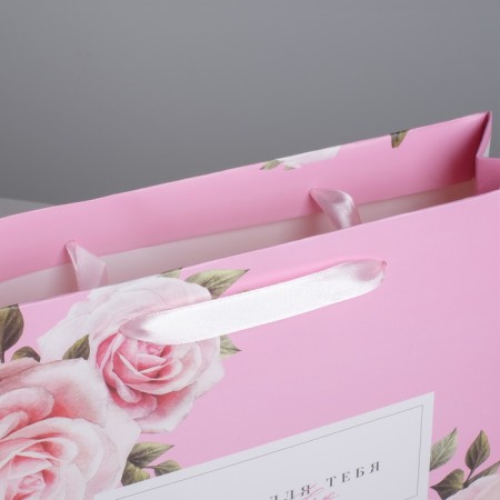 Gift laminated horizontal package, packaging, “only for you with love”, l 40 x 31 x 11.5 cm-3