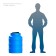 Cylindrical capacity, 100 l, blue