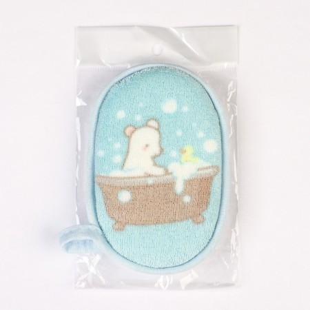 Baby washcloth, terry for bathing Basic crumb I, the color is turquoise-3