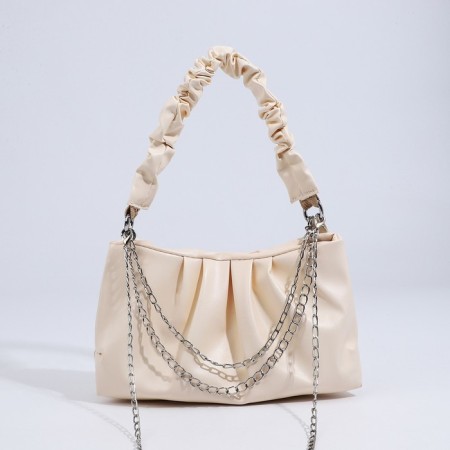 Baget bag with zipper, dairy color