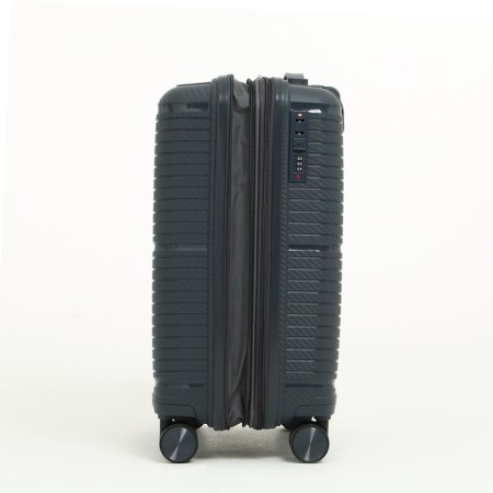 Small suitcase 20 "On a zipper, code lock, 4 wheels, color gray color-6