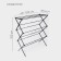 Sushilka for linen floor ladoom, folding, sliding 49-102 cm, metal, 49 × 102 × 37.5 cm