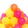 Balls for a dry pool with a “fluorescent” pattern, a set of 60 pieces, an orange color, pink, lemon, ball diameter - 7.5 cm