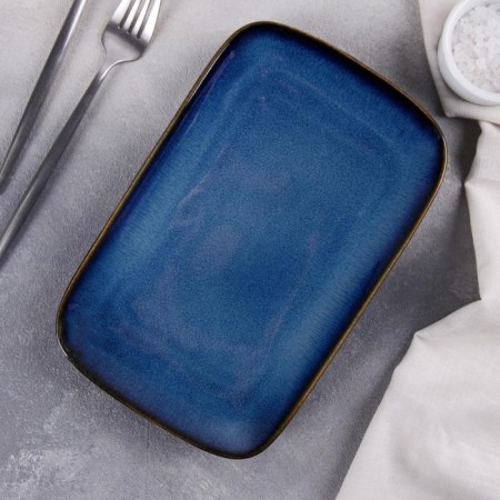 Ceramic rectangular "Moon path", 24 × 15 cm