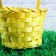 Wicker basket, bamboo, yellow, (cylinder)