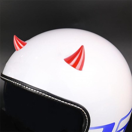 Accessory for a motorcycle helmet, horn, red-1