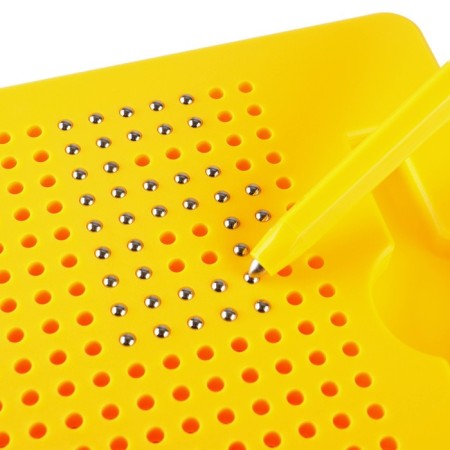Tablet Training "Magnetic Drawing: Leo and Tig", 380 holes, yellow color-6