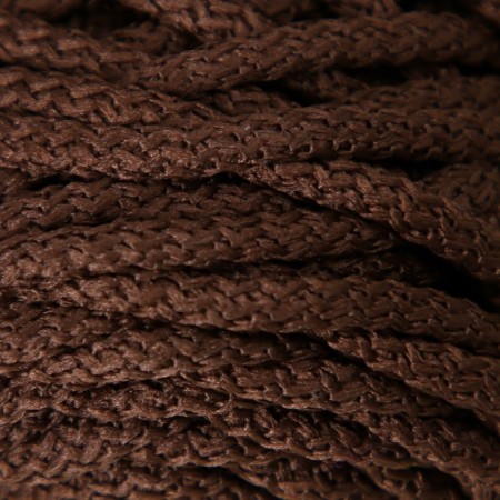 Knitting cord 100% polyester, width 5 mm 100m (chocolate)-2