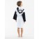 Terry robe for a boy, height 110-116 cm, white color