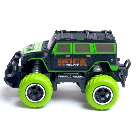 Radio -controlled jeep "graffiti", works on batteries, green color-1