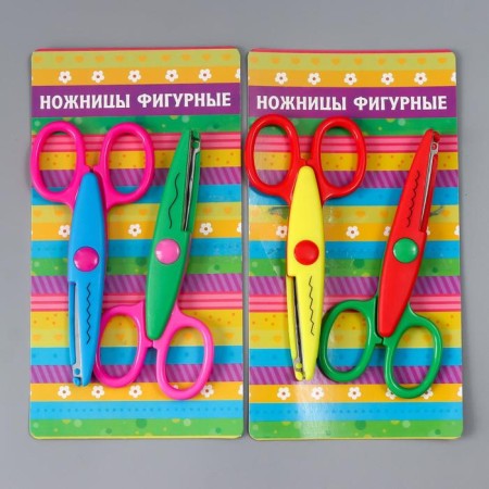 Scissors embossed "Flower" (set 2 pcs) 13 cm mix-2