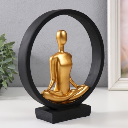 Souvenir Polystone "Zen" black with gold 19.2x5.9x21.5 cm-1