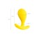 Anal plug Blob, silicone, yellow color, 5.5 cm, d = 2.1 cm