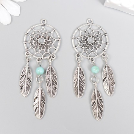 Decor Metal for creativity "Dreams with turquoise" set 2 pcs 7.5x2.8 cm